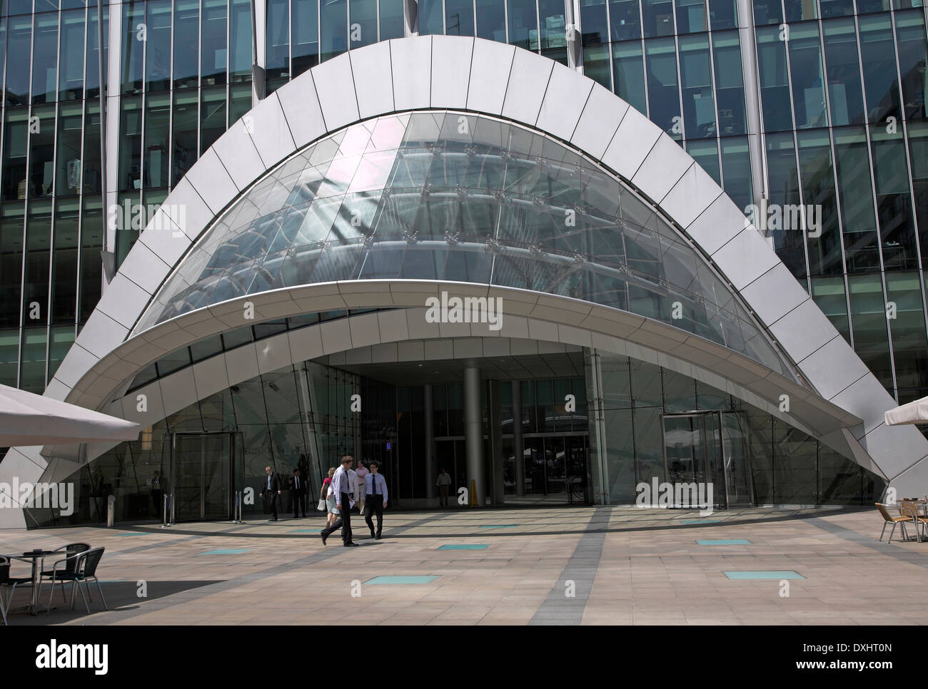 Eingang, CityPoint Gebäude, London, England Stockfoto