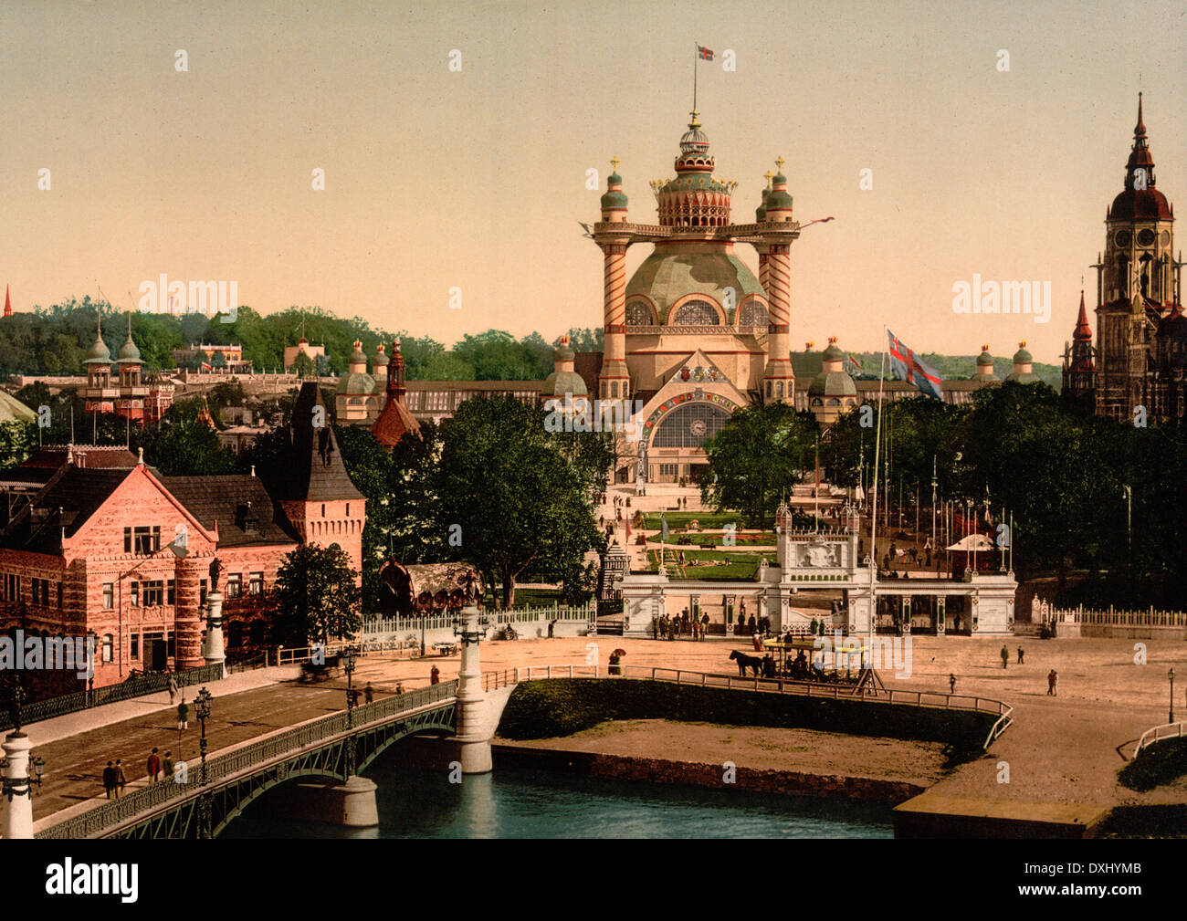 Allgemeine Kunst und industrielle Ausstellung, Stockholm, Schweden, 1897 Stockfoto