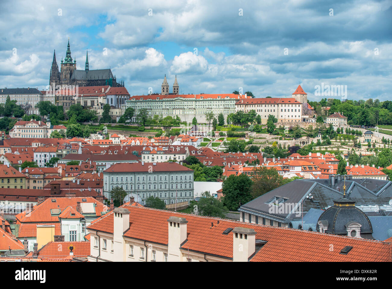 Prager Burg und Stadt, Prag, Mittelböhmen, Tschechien Stockfoto