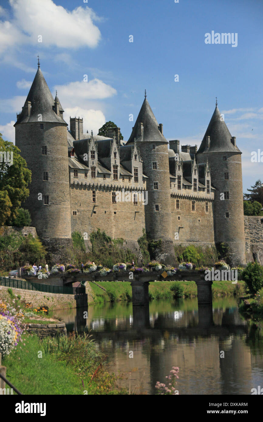 Frankreich, Bretagne, Josselin Burg Stockfoto