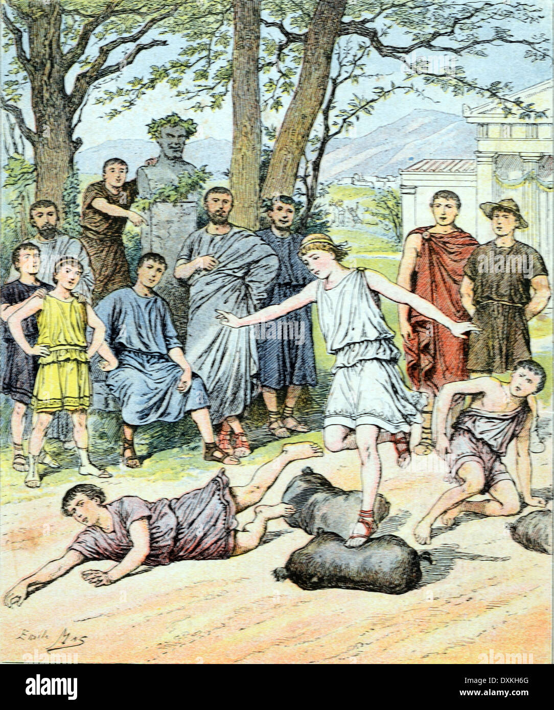 Erntefest und Spiele im alten Griechenland oder Rom Stockfoto