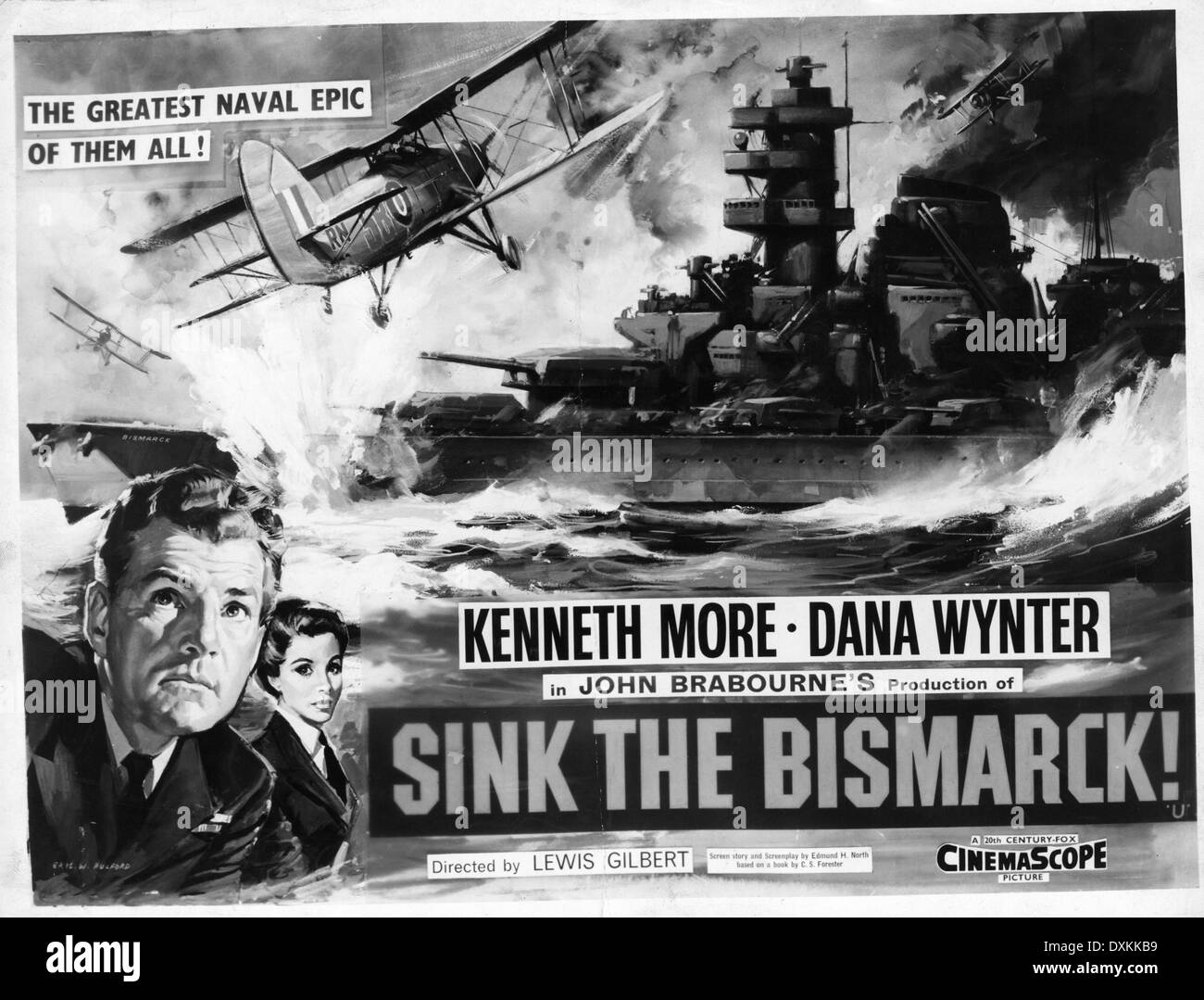 Film Sink The Bismarck Stockfotos Film Sink The Bismarck