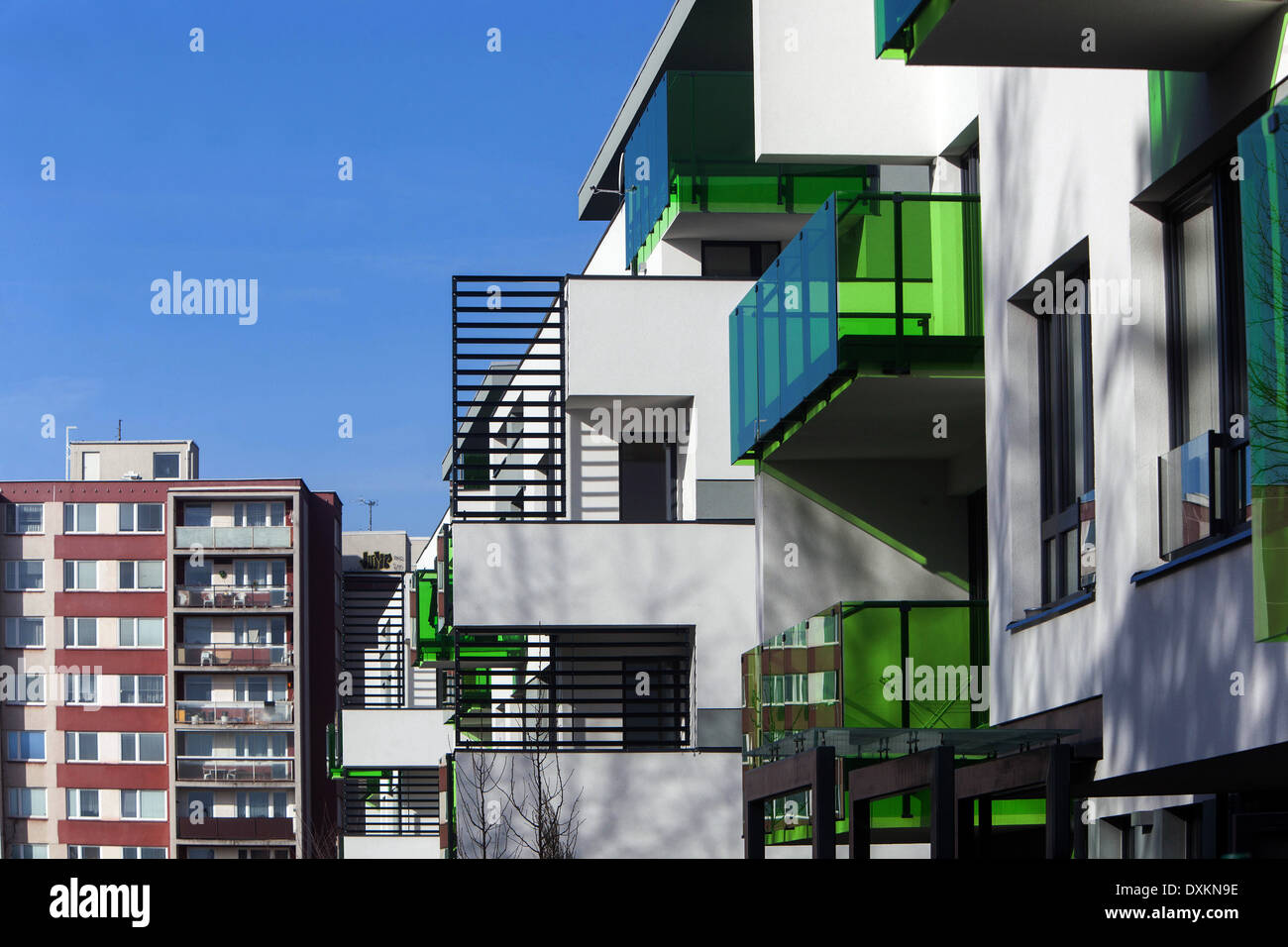 Prag Wohngebäude Prag Wohnung Letnany Stockfoto