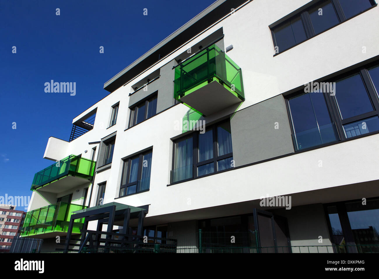 Neues Wohnhaus in Prag-Letnany Stockfoto