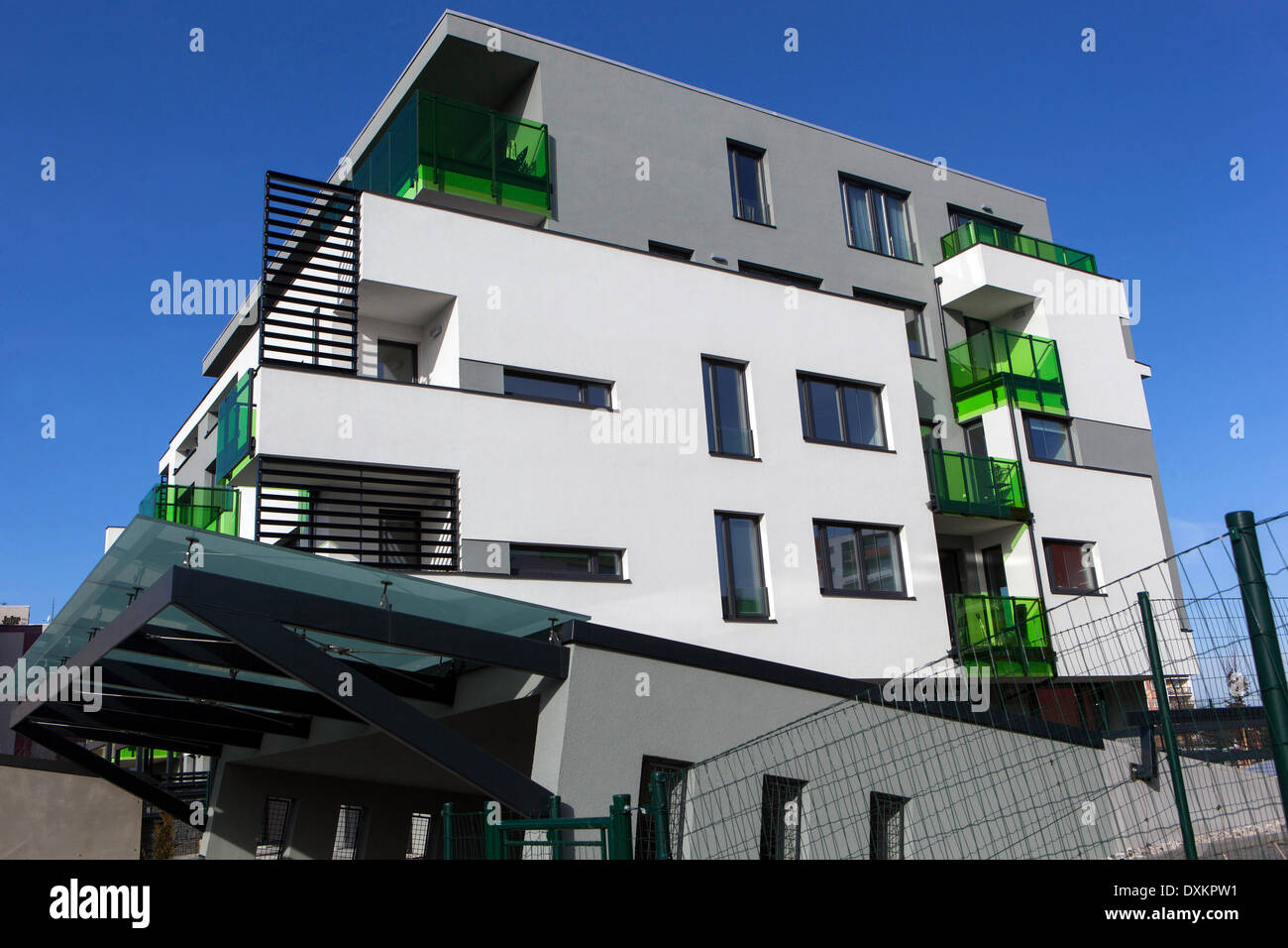 Neues Wohnhaus in Prag-Letnany Stockfoto