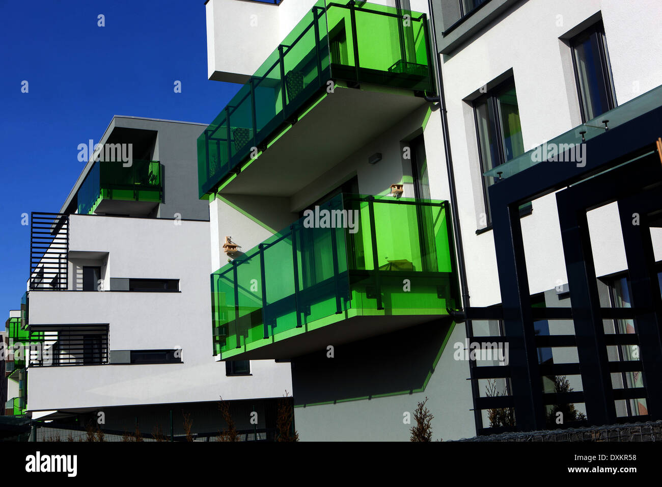 Neues Wohnhaus in Prag-Letnany Stockfoto