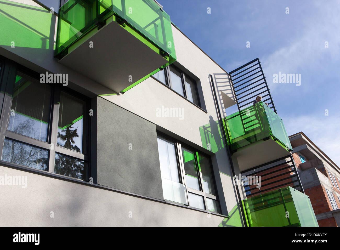 Neue Wohngebäude in Prag wohnungen Letnany Stockfoto