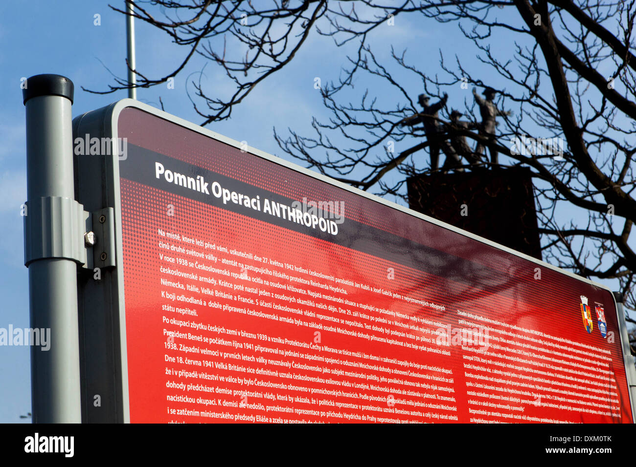 Gedenkstätte 2WW Operation Anthropoid, Ort der Ermordung von R. Heydrich in Prag, Liben, Tschechische Republik Stockfoto