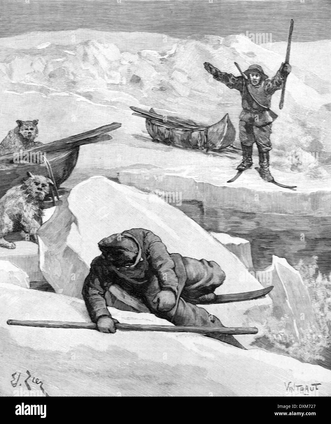 Fridtjof Nansen norwegischen Arktis Explorer während seiner Nordpol-Expedition 1893-1896 Stockfoto