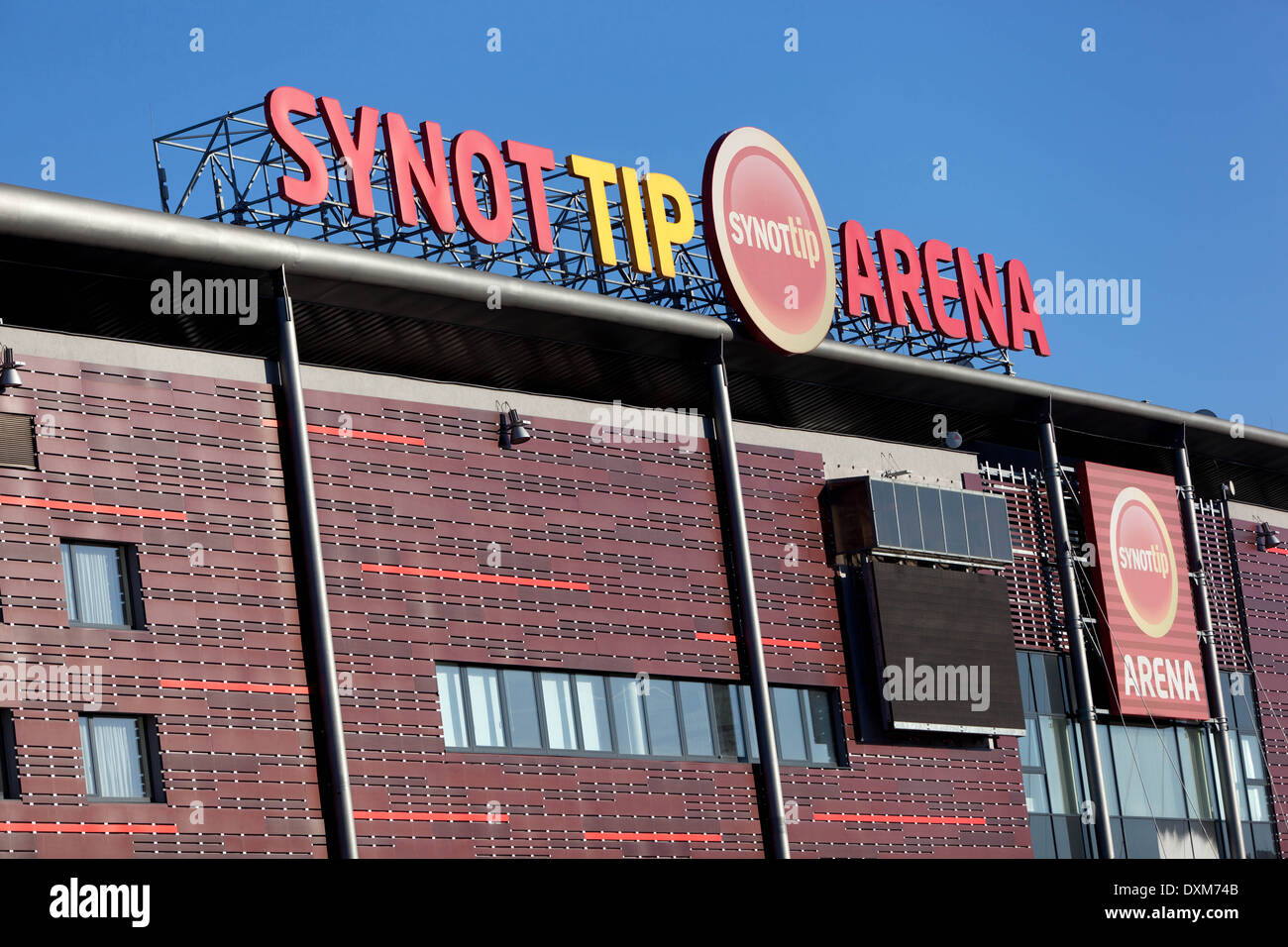 Slavia Prag, Fußballstadion des FC, Eden, Vrsovice. Prag Tschechische Republik Stockfoto