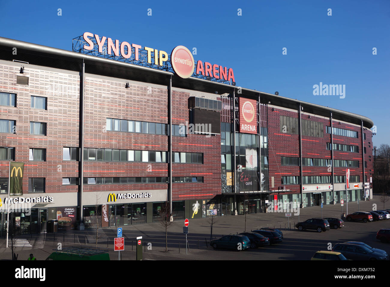 Slavia Prag, Fußballstadion des FC, Eden, Vrsovice. Prag Tschechische Republik Stockfoto