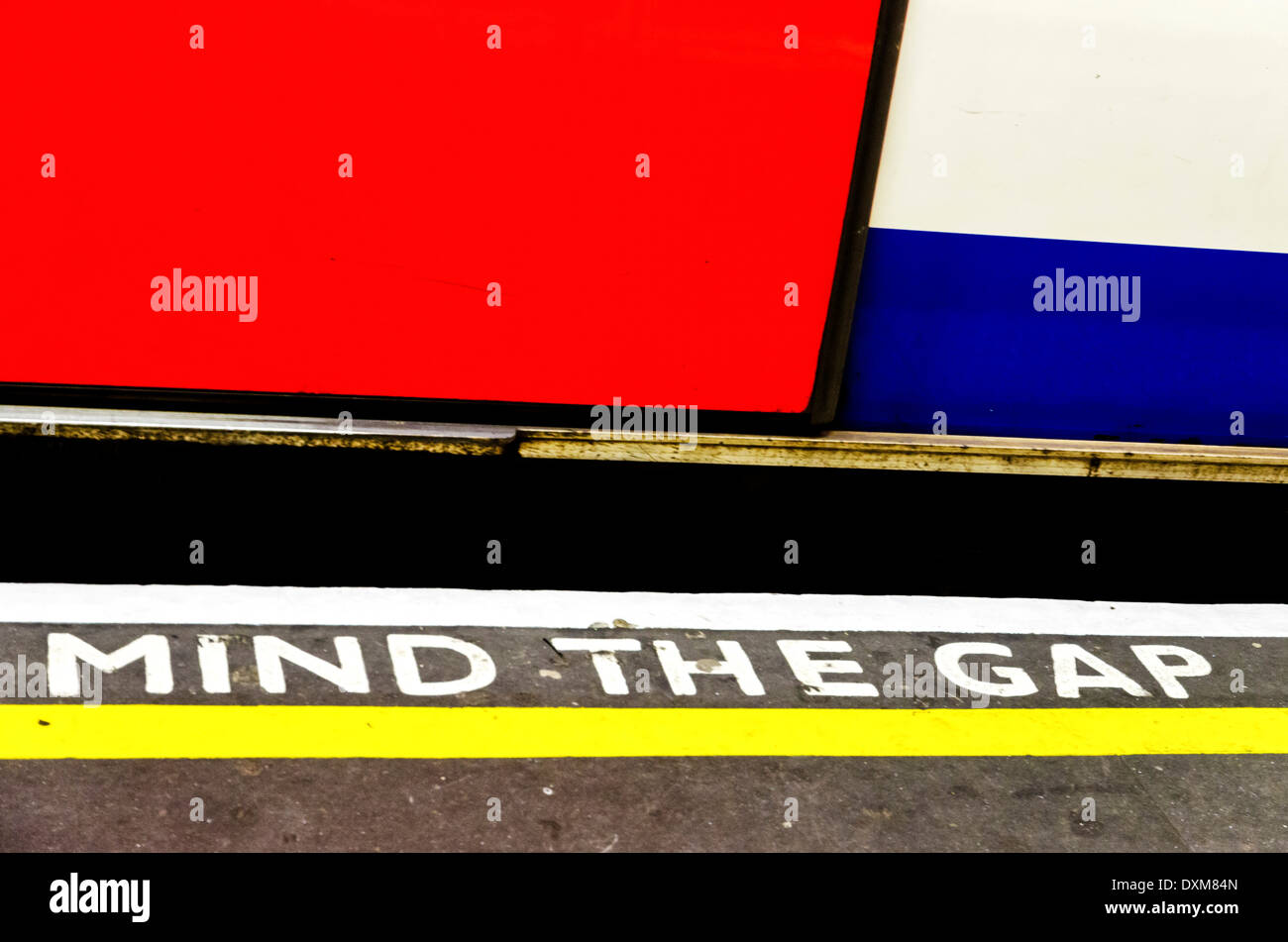 Mind The Gap Stockfoto
