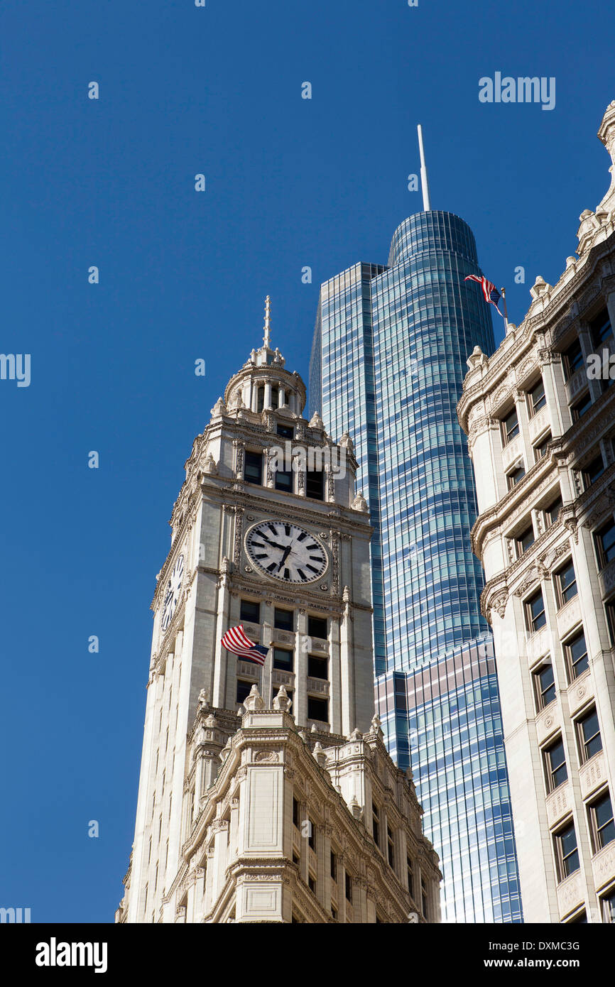 Die Innenstadt von Chicago, Illinois, Vereinigte Staaten von Amerika, Architektur Stockfoto