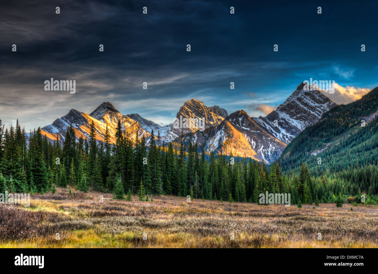 Scenic Mountain Views Kananaskis Country Alberta Kanada Stockfoto