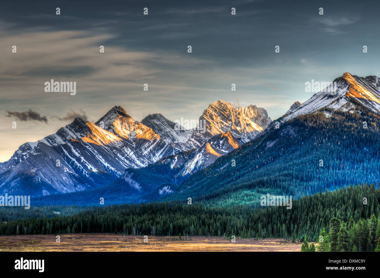 Scenic Mountain Views Kananaskis Country Alberta Kanada Stockfoto