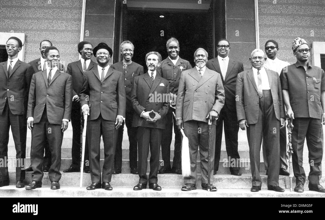 Afrikanischen Staatschefs teilnahmen in Kampala, Uganda, eine "Gipfel"-Konferenz im Dezember 1967 Stockfoto