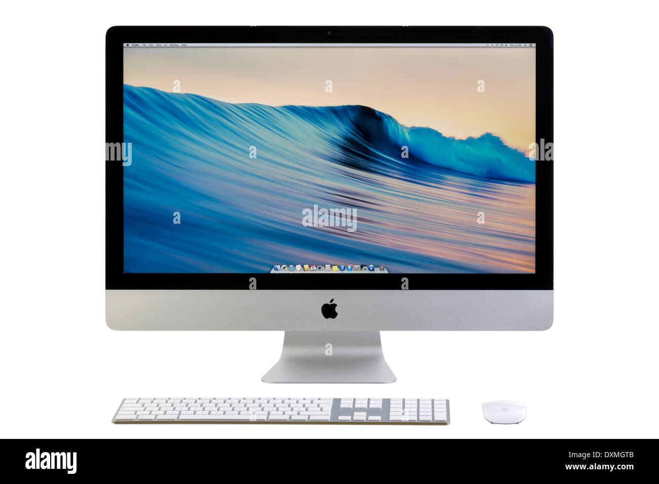 Neuen iMac 27 mit OS X Mavericks Stockfoto