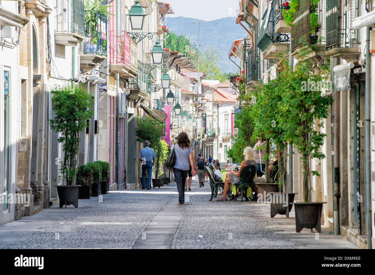 Alte Stadt, Straße, Viana do Castelo, Minho, Portugal Stockfoto