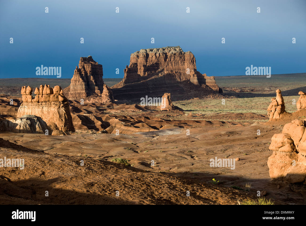 Schöne Szenen nach einem Gewitter Goblin Valley State Park Utah USA Stockfoto