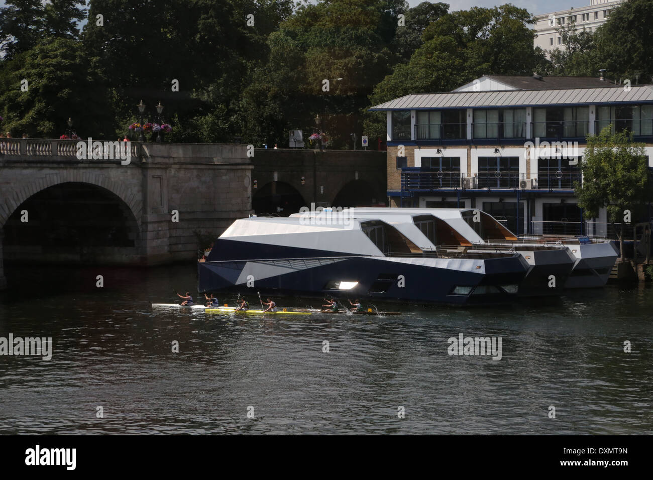 Kingston Upon Thames Surrey Boat Race auf der Themse Stockfoto