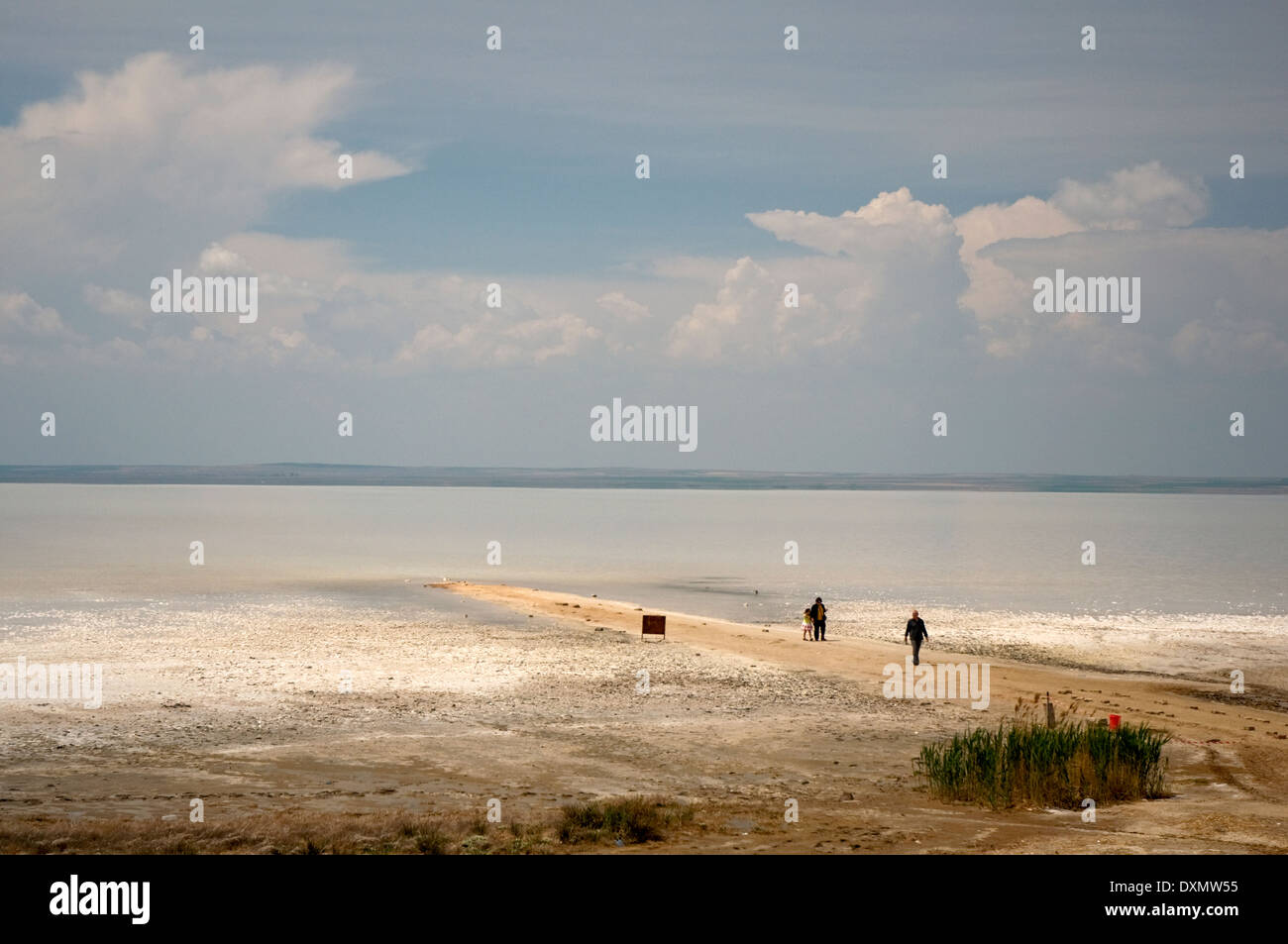 Mittleren Asien, Türkei, Anatolien, Salt Lake (Tuz Gölű), Blick auf die Ufer des Sees Stockfoto