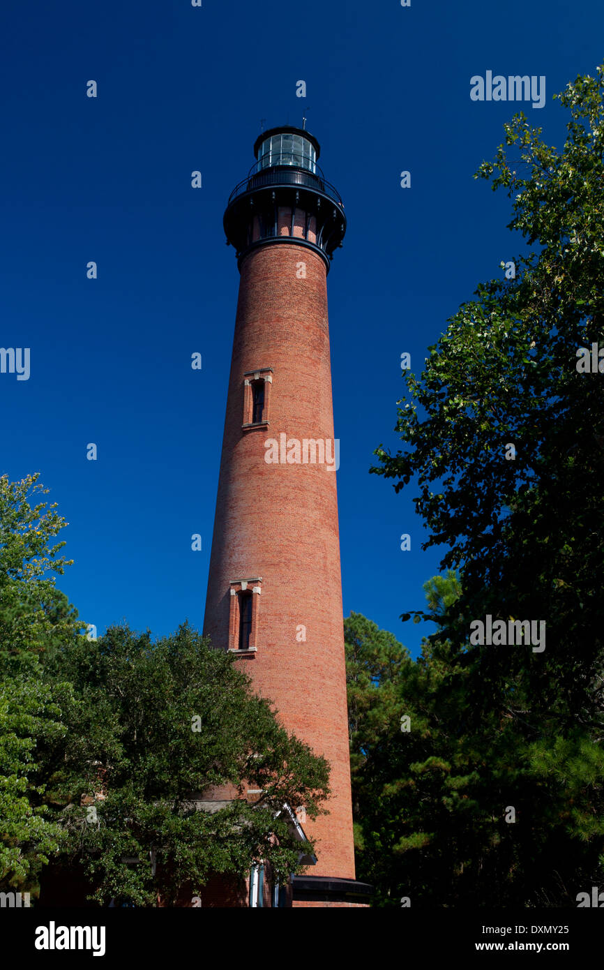 Currituck Beach Lighthouse, Corolla, North Carolina, Vereinigte Staaten von Amerika Stockfoto