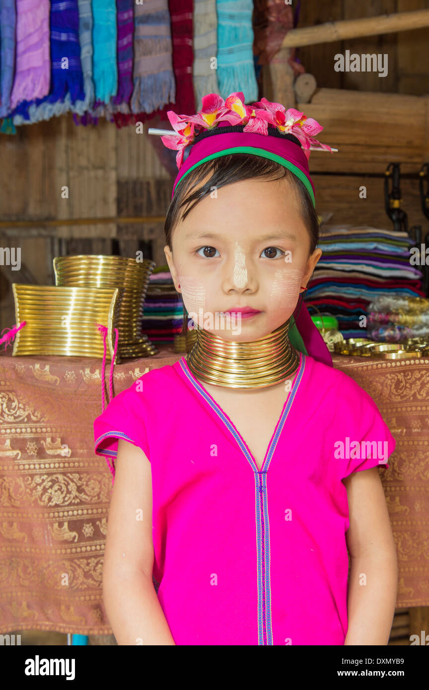 Karen Girl, Chiang Mai, Thailand Stockfoto