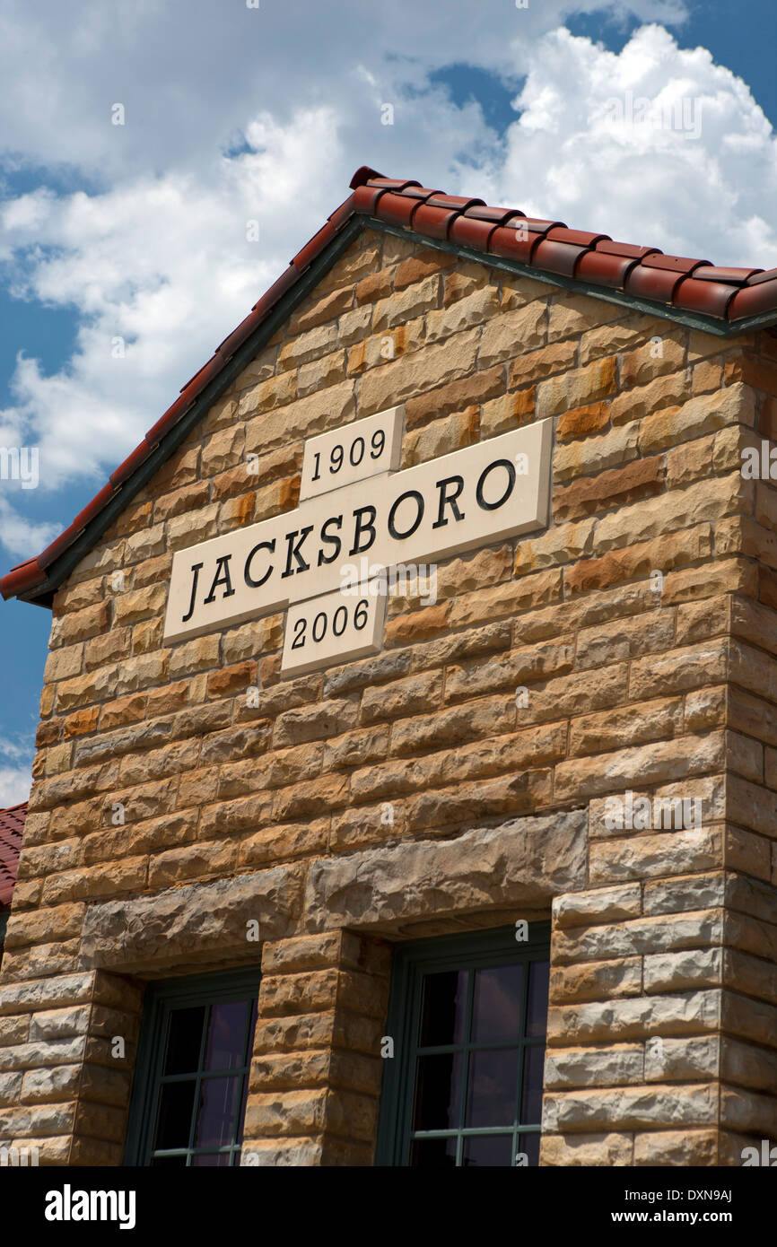 Besucherzentrum, Jacksboro, Texas, Vereinigte Staaten von Amerika Stockfoto