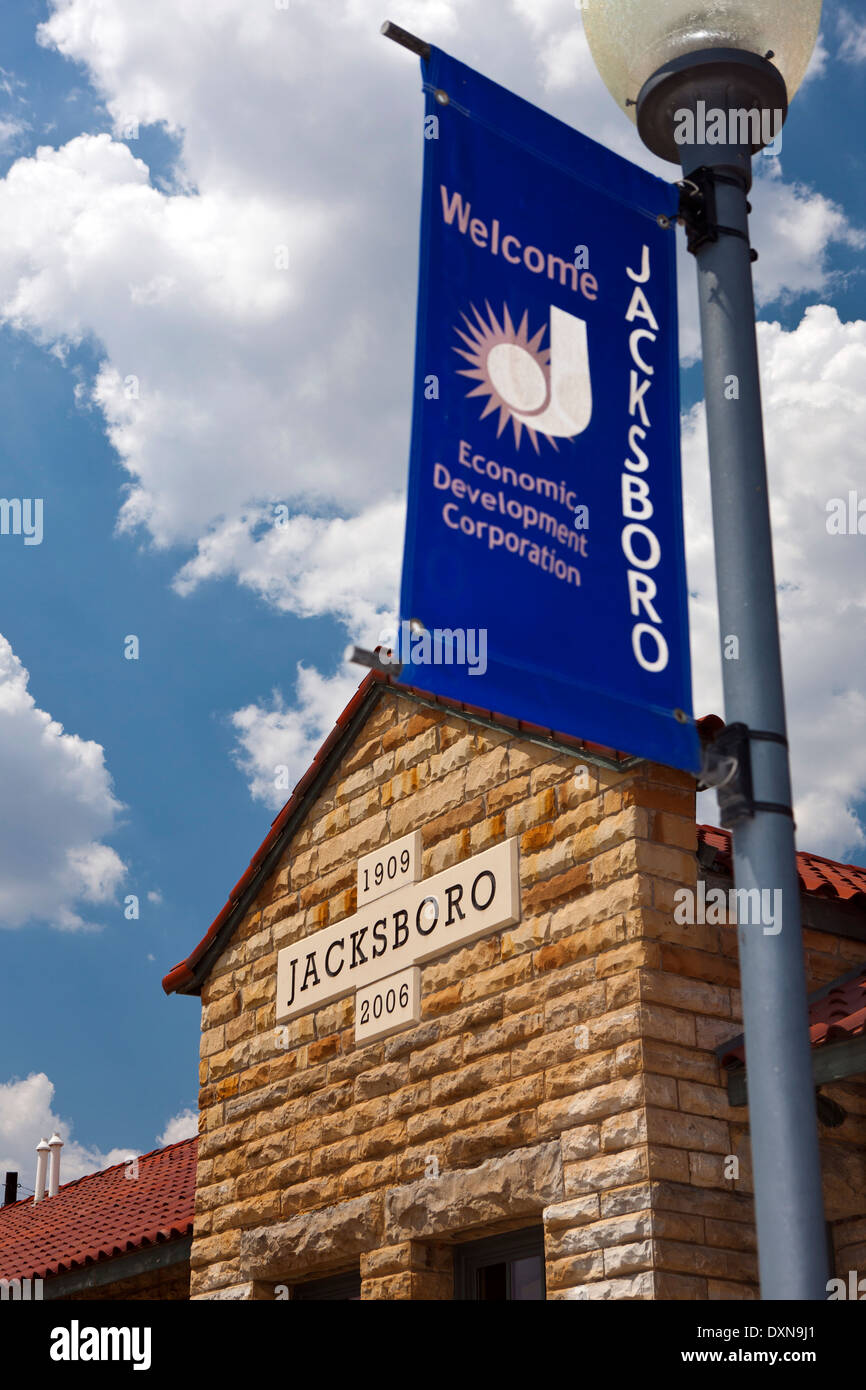 Besucherzentrum, Jacksboro, Texas, Vereinigte Staaten von Amerika Stockfoto