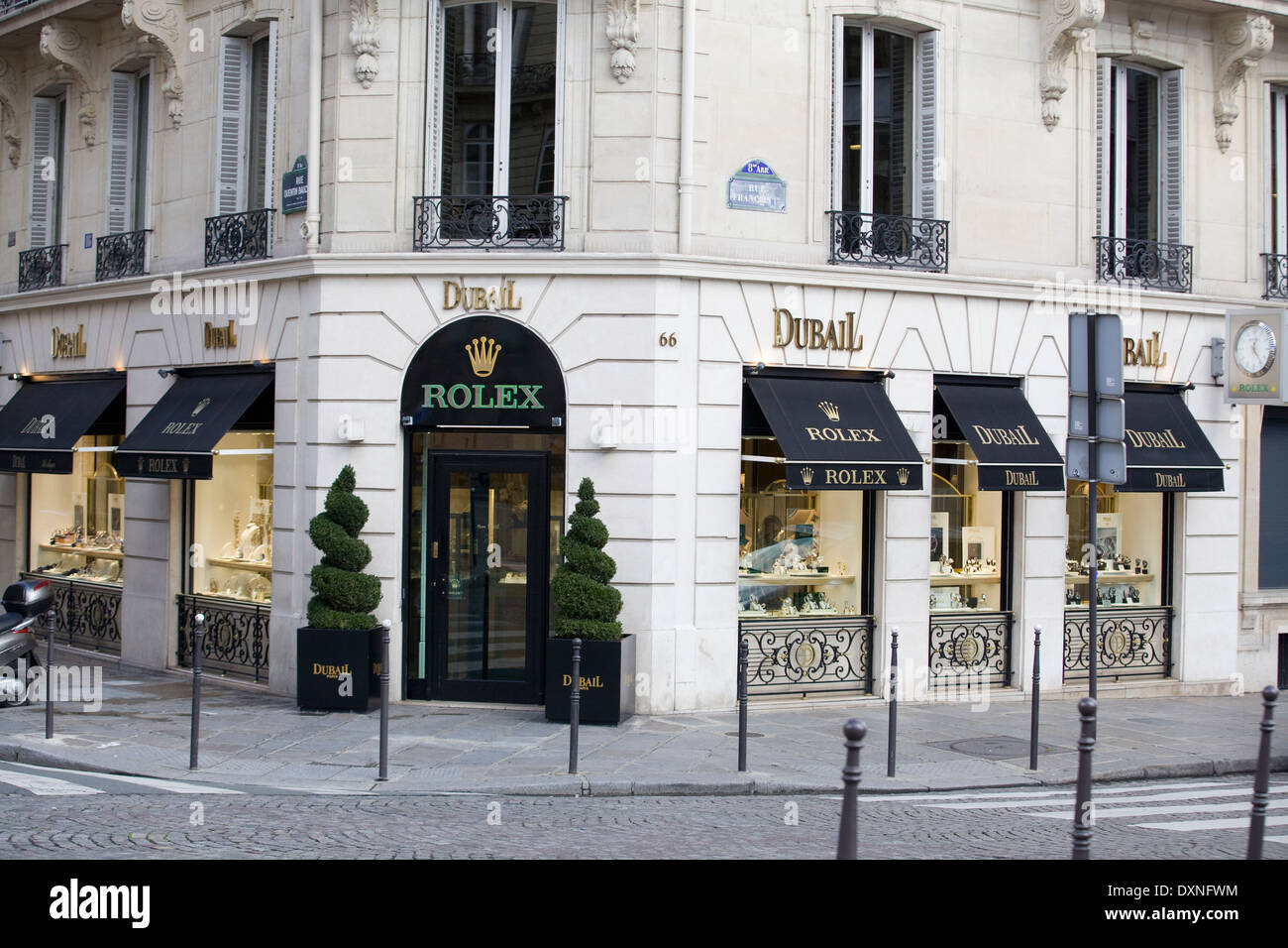 Berühmte Designer Rolex Shop in Paris Frankreich Stockfotografie - Alamy