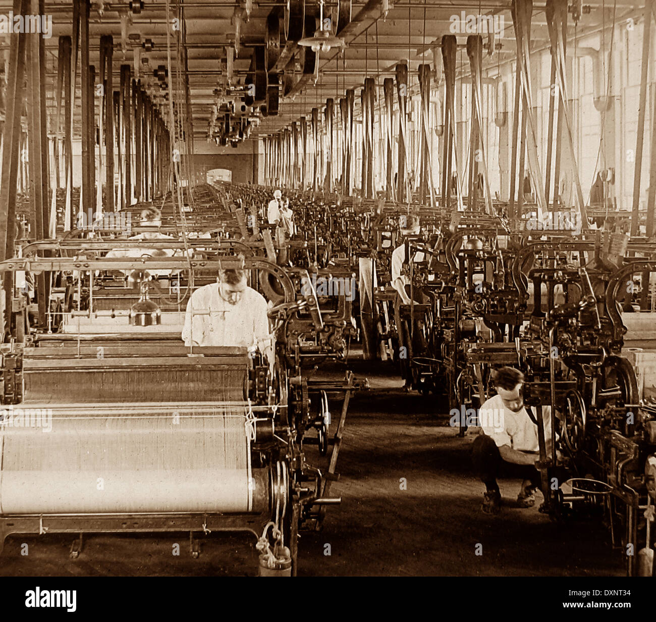 Weberei Taft Seidenbänder Patterson New Jersey USA 1900 Stockfoto