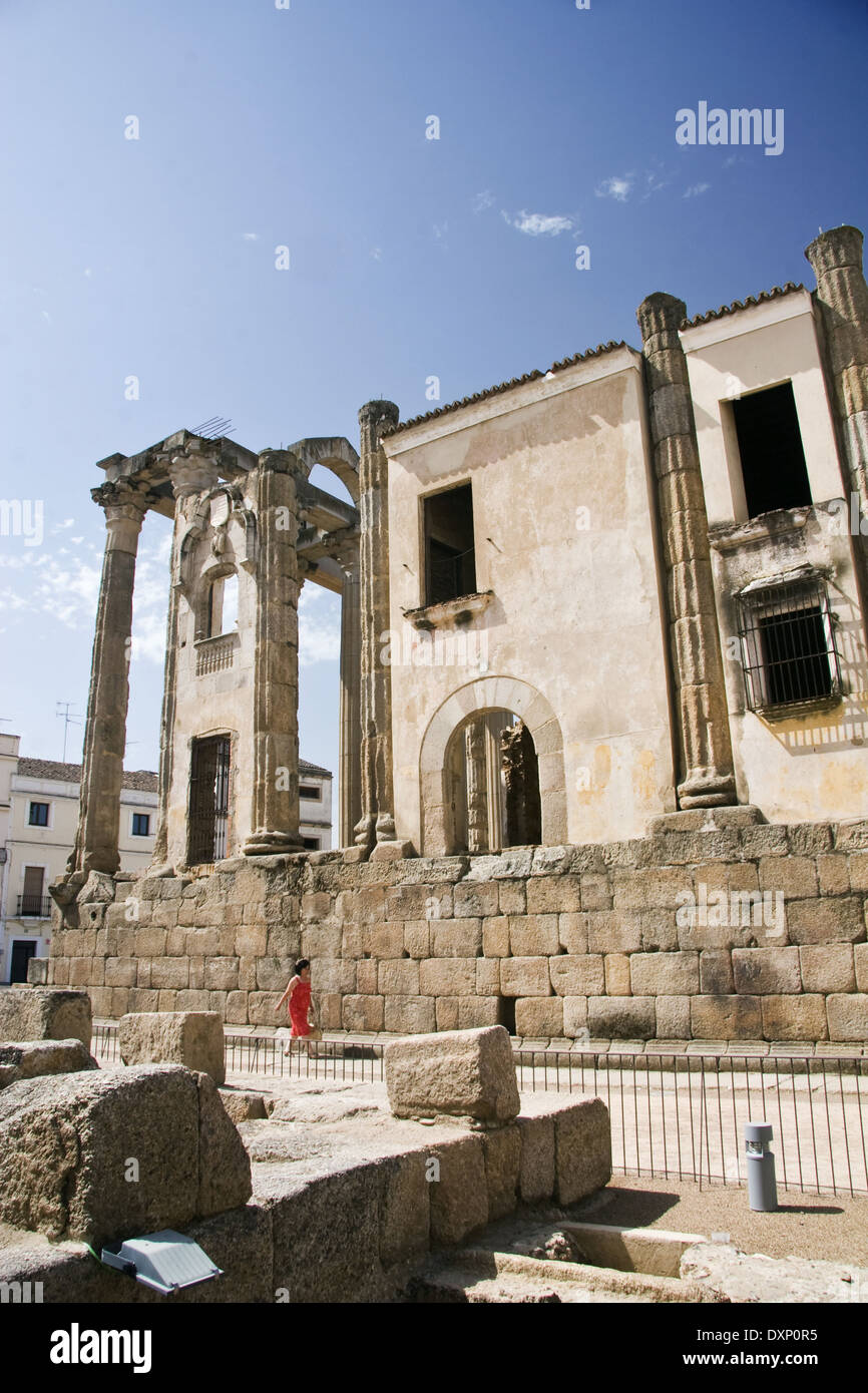 Palacio de Los Corbos und Diana-Tempel, Merida Stockfoto