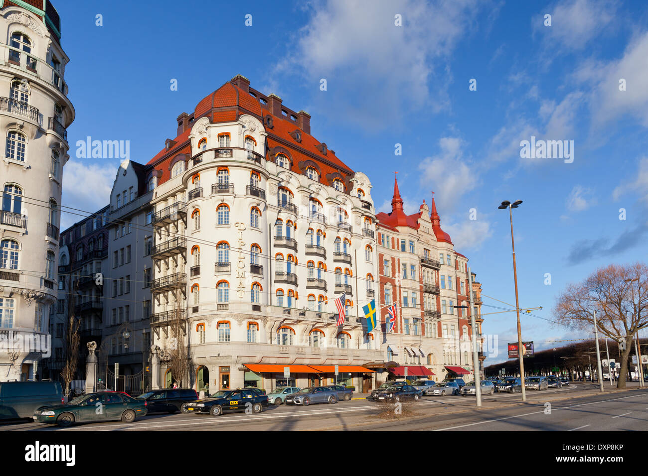 Stockholm, Schweden - Hotel Diplomat am Strandvägen, Östermalm Stockfoto