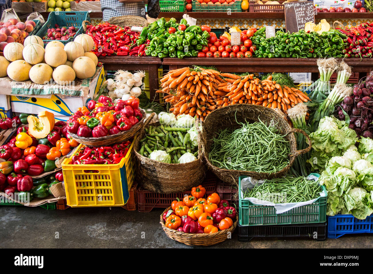 Gemüsemarkt, Sousse, Tunesien Stockfoto
