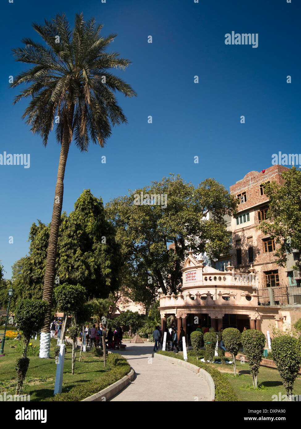 Indien, Punjab, Amritsar, Jallianwalah Bagh Garten des Märtyrers gut wo 120 Menschen starben Stockfoto