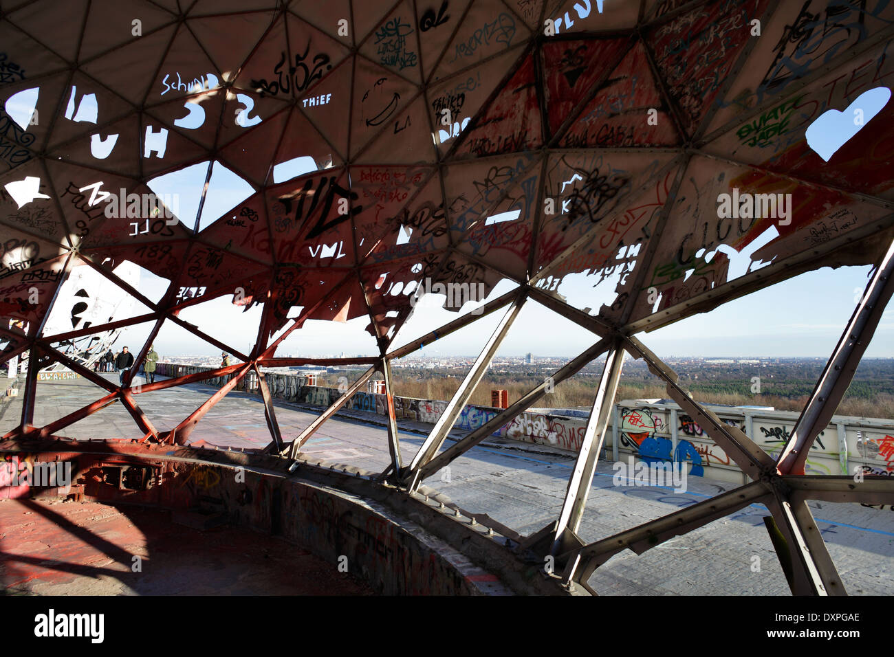 Berlin, Deutschland, Ruinen des Abhoerstation der US-Armee auf dem Teufelsberg Stockfoto