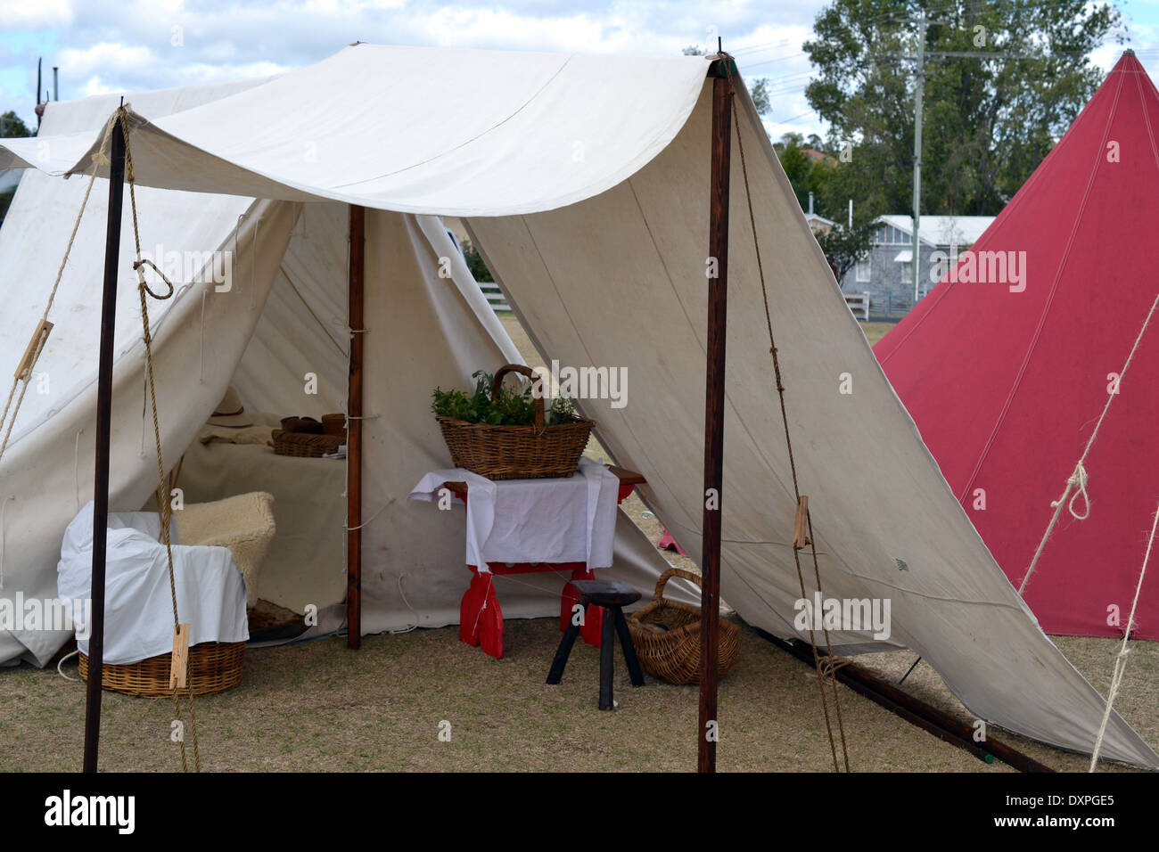 mittelalterliche Händler Zelt Stockfotografie - Alamy