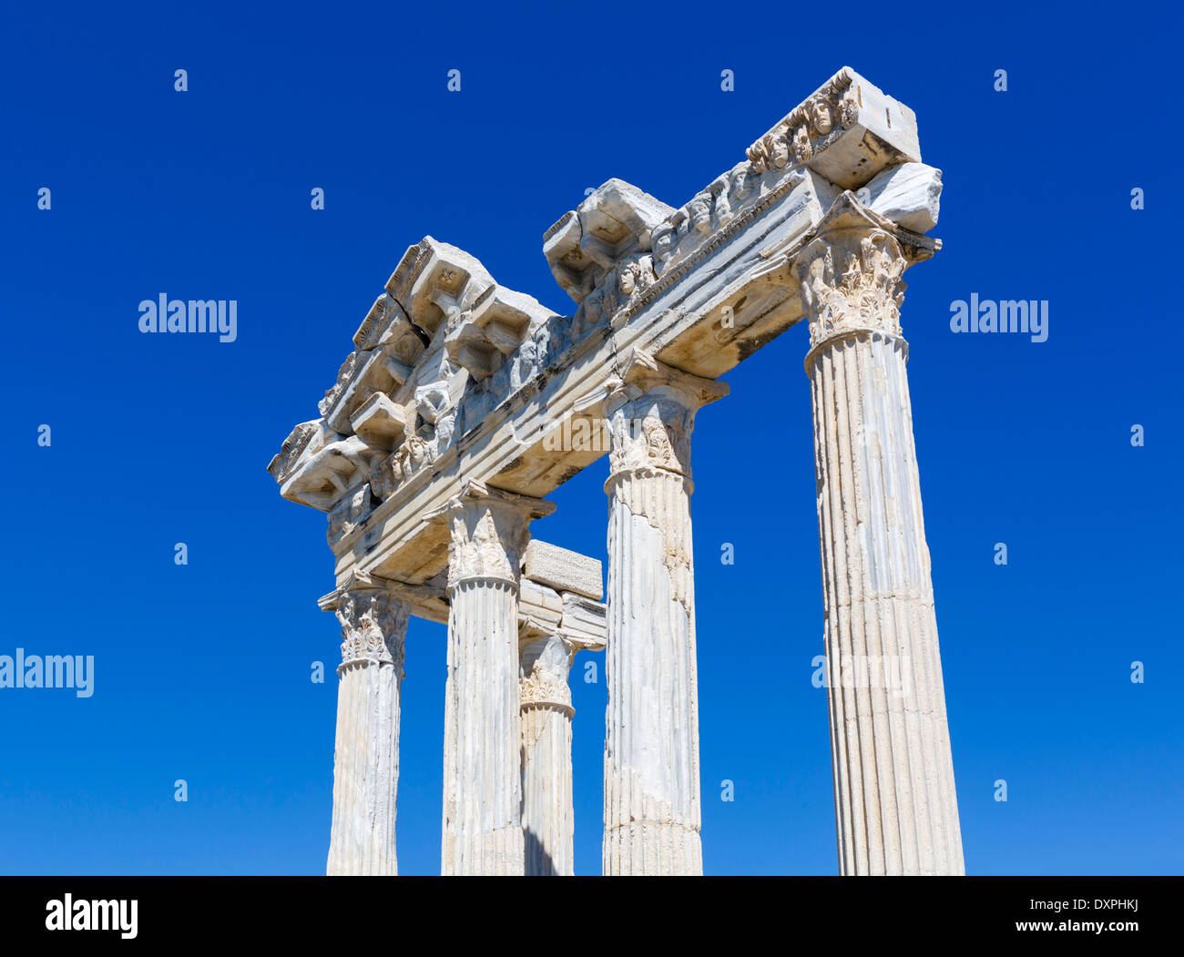 Ruinen des Tempels der Athene, Seite, Pamphylien, Provinz Antalya, Türkei Stockfoto