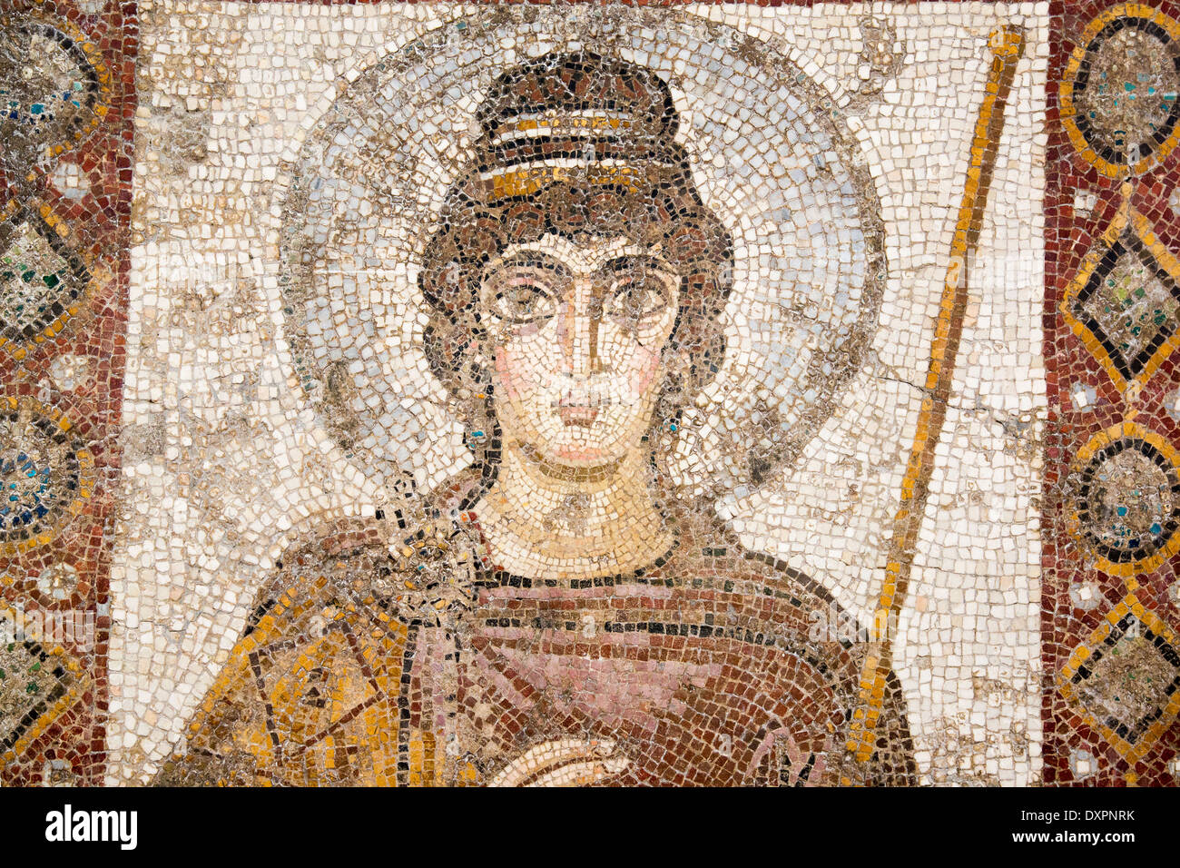 Lady von Carthage römisches Mosaik in Karthago Nationalmuseum, Tunis, Tunesien Stockfoto