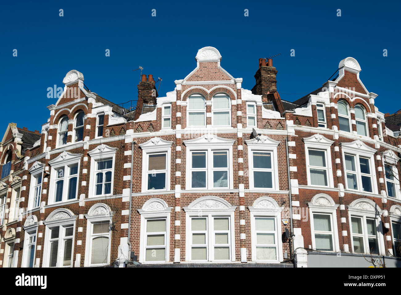 Reihenhäuser in Crouch End, Nord-London, England, UK Stockfoto