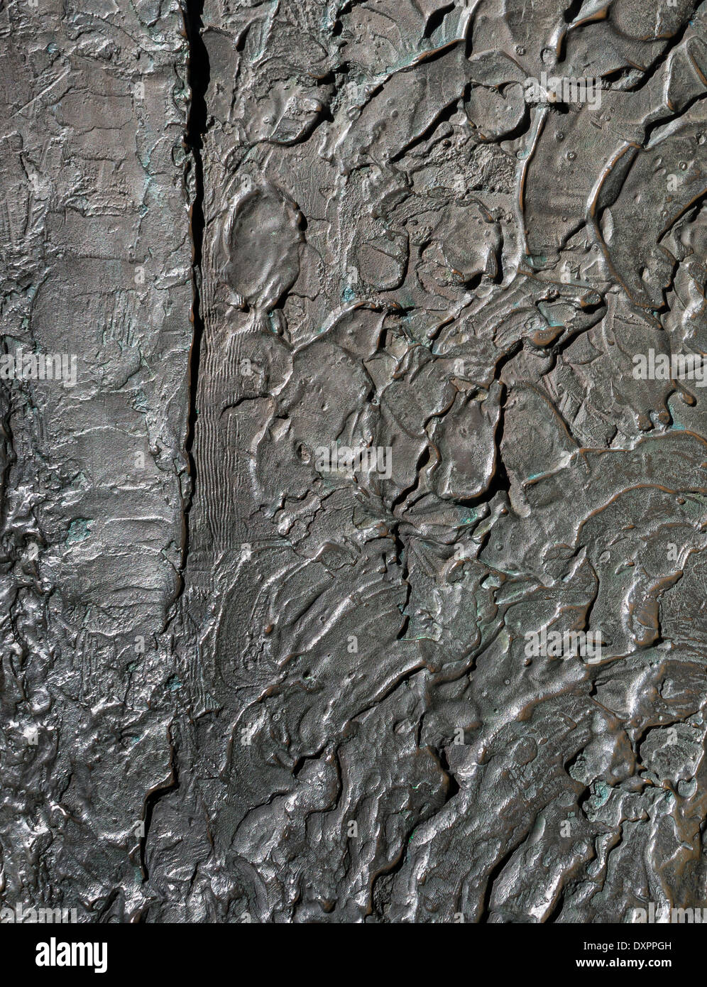 Bronze Oberfläche. Grobe gegossen aus Bronze als Hintergrund oder Hintergrund. Stockfoto
