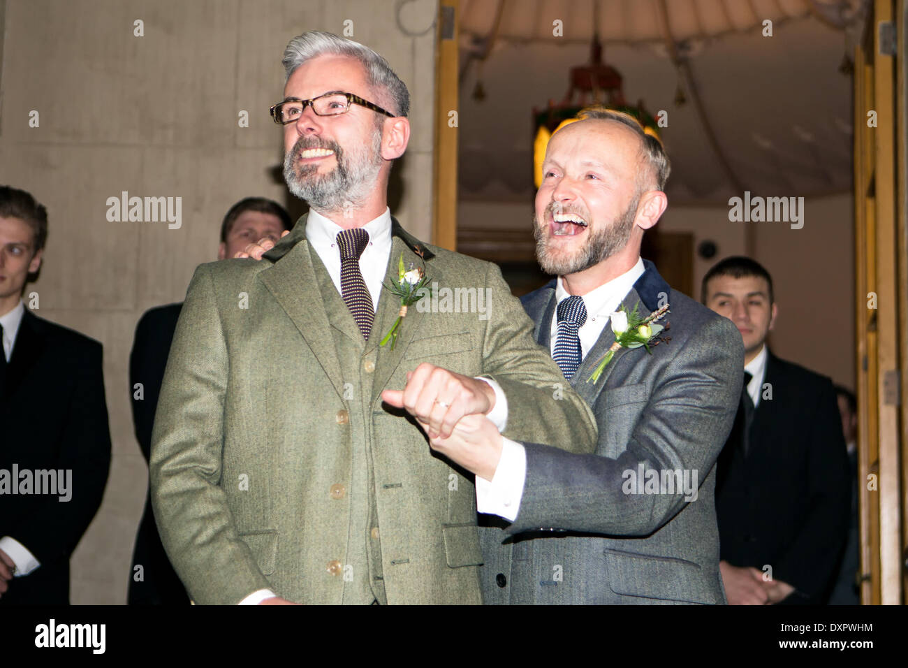 UKs erste Homo-Ehe, Brighton, Sussex. Stockfoto