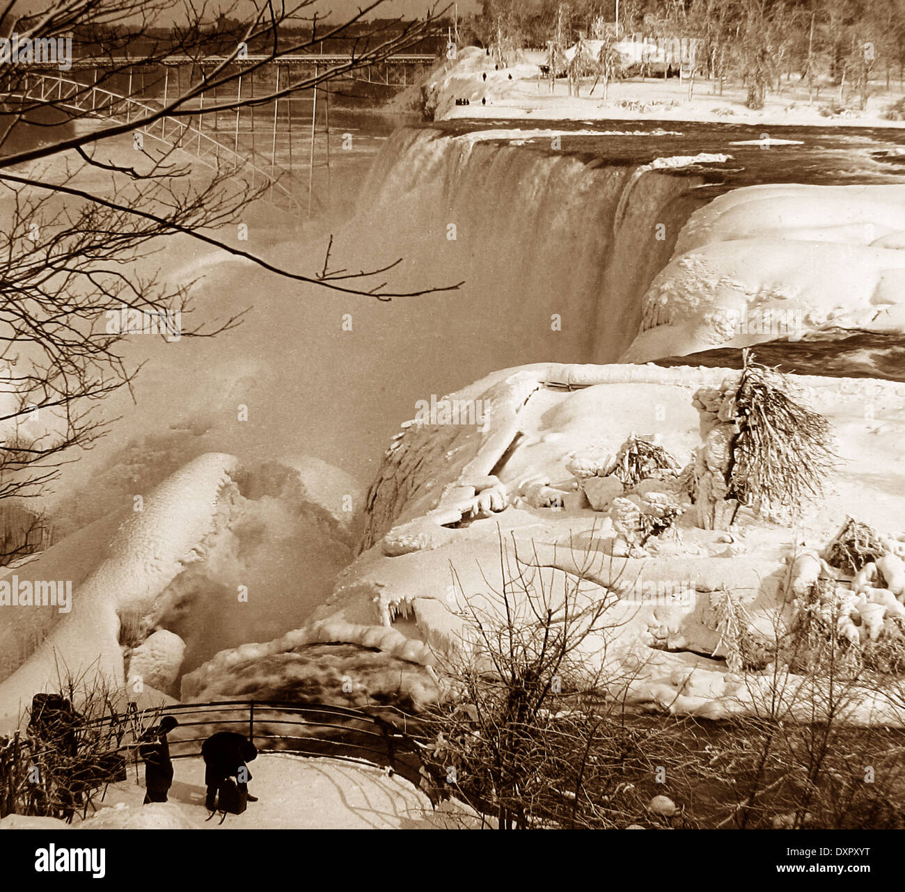 American Falls Niagara Falls USA 1900 Stockfoto