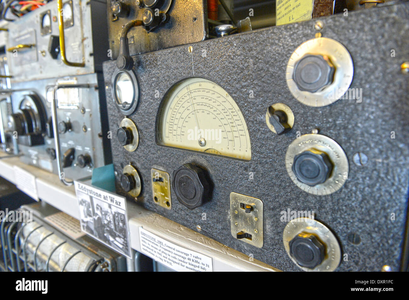 Antike Radios im Hoswick Besucher Museum Shetland Scotland Stockfoto