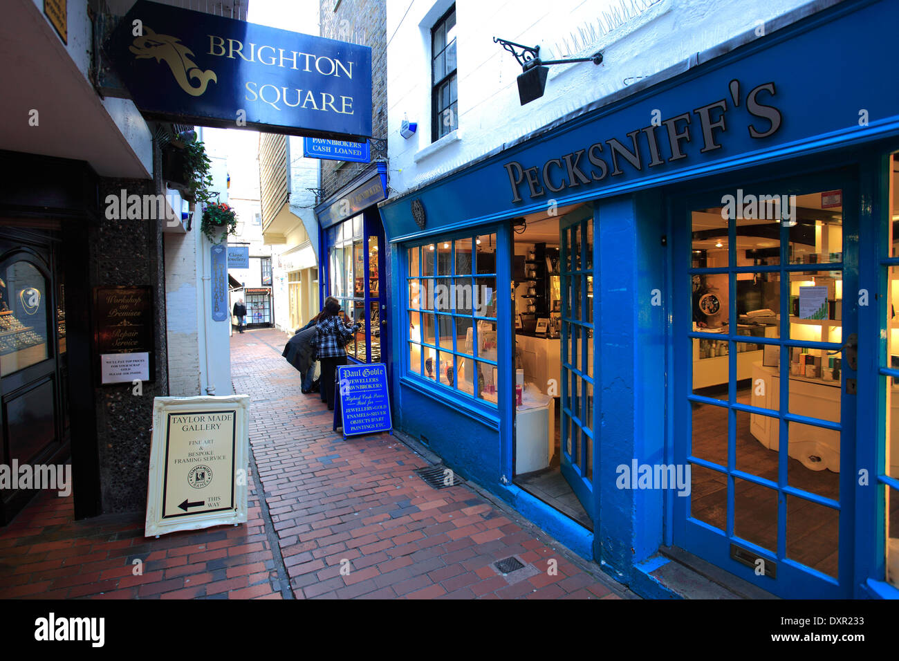 Die Fahrspuren, die shopping Arkaden, Brighton City, Brighton & Hove, Sussex County, England, UK Stockfoto