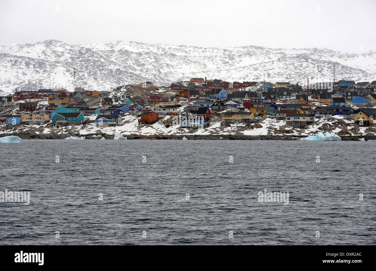 Ilulissat, Dänemark, Stadtbild Stockfoto