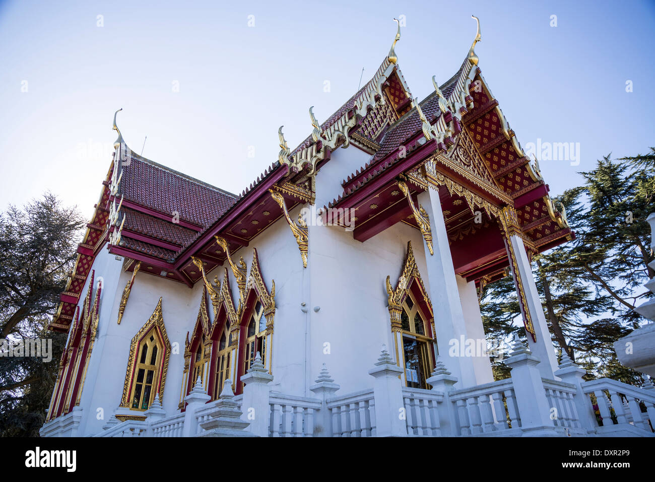 Wat Buddhapadipa thailändischer buddhistischer Tempel, Wimbledon, London, UK Stockfoto