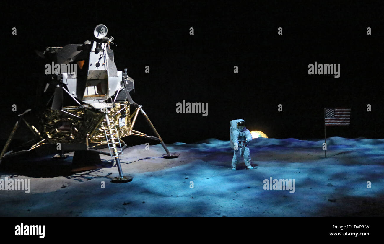 Merritt Island, Vereinigte Staaten von Amerika, Replik der Mondlandung Stockfoto