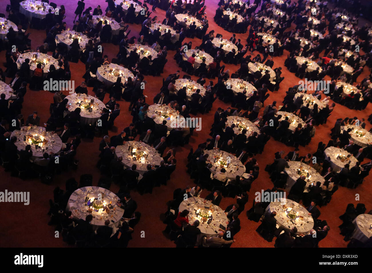 Hong Kong, China, Menschen bei einer festlichen Gala-dinner Stockfoto