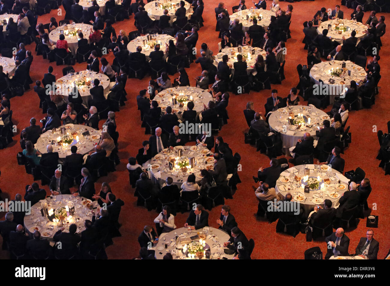 Hong Kong, China, Menschen bei einer festlichen Gala-dinner Stockfoto